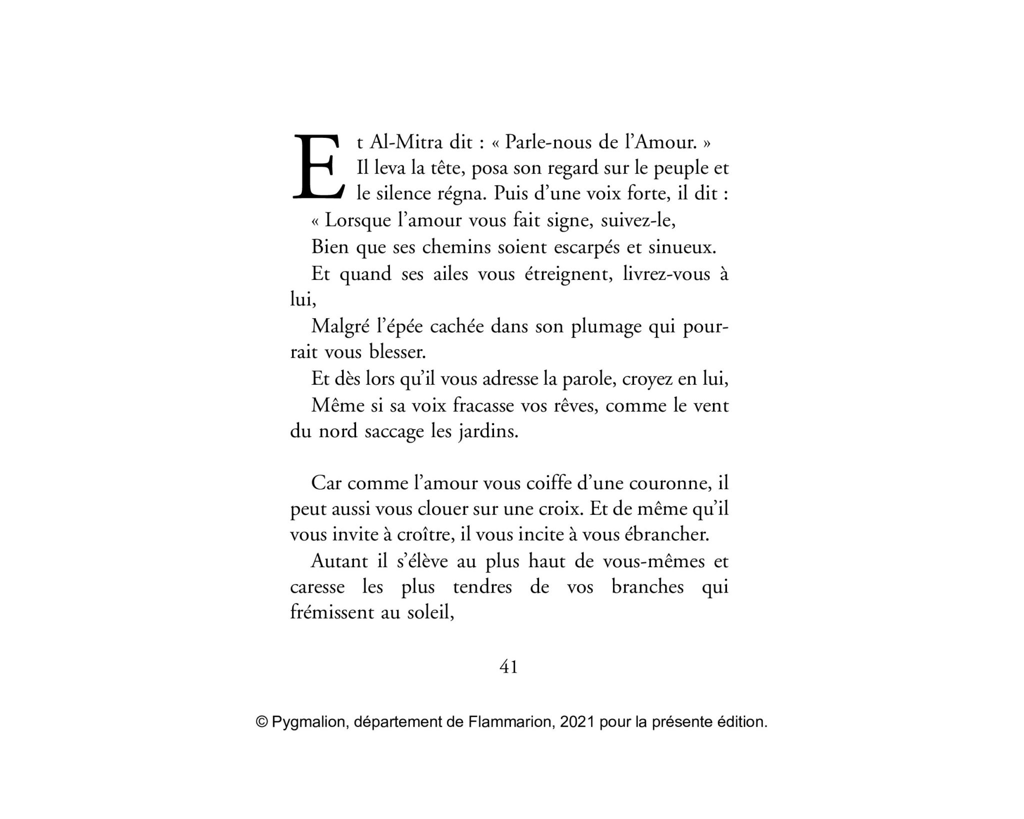 Le prophète - Khalil Gibran - Nouvelle édition - Éditions Pygmalion